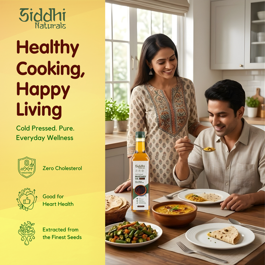 Siddhi Naturals Cold Pressed Mustard Oil - Black