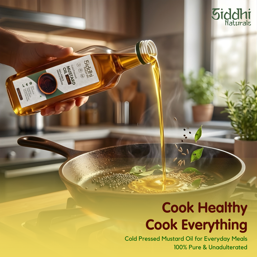 Siddhi Naturals Cold Pressed Mustard Oil - Black