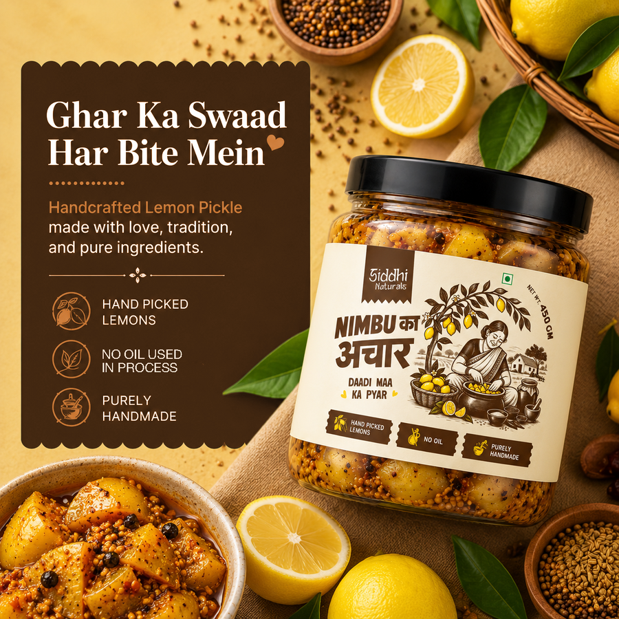 Siddhi Naturals Nimbu Ka Achaar | Lemon Pickle