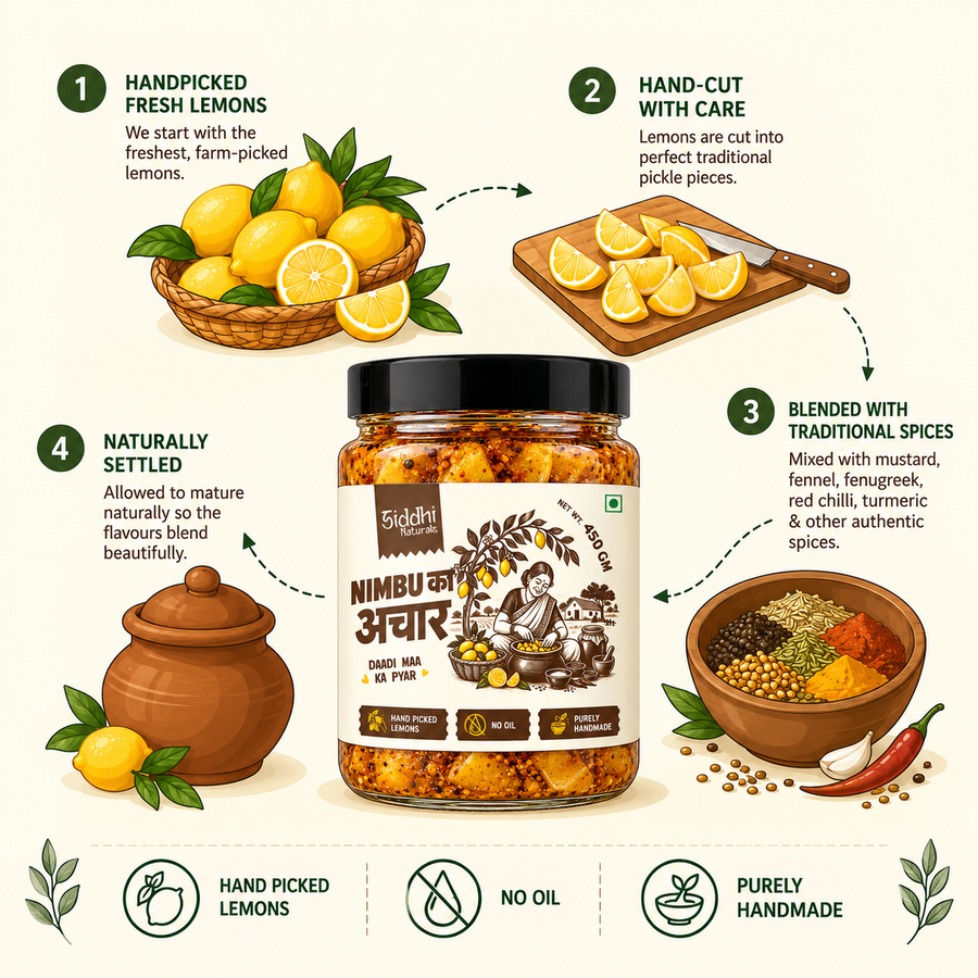 Siddhi Naturals Nimbu Ka Achaar | Lemon Pickle